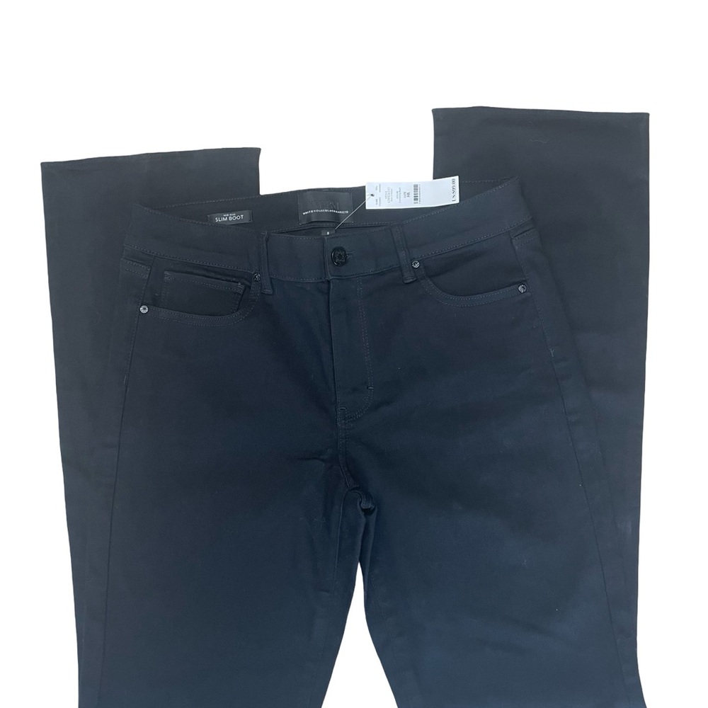 White House Black Market Slim Boot Jeans 8R Everlasting Black - Picture 2 of 8
